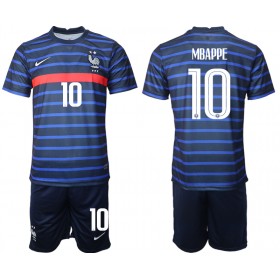 Fußballtrikots Frankreich Kylian Mbappé 10 Kinder Euro 2020 Kurzarm Heimtrikotsatz kaufen